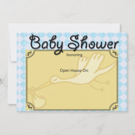 baby boy shower uitnodiging (Voorkant)