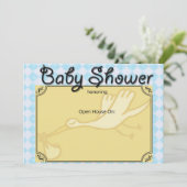 baby boy shower uitnodiging (Staand voorkant)