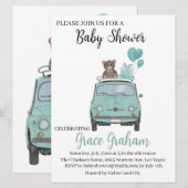 Baby Boy Shower-uitnodiging Fiat 500 Kaart (Voorkant / Achterkant)
