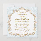 Baby Boy Shower-uitnodiging Kaart (Achterkant)