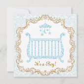 Baby Boy Shower-uitnodiging Kaart (Voorkant)