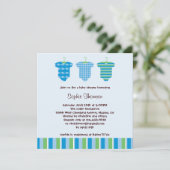 Baby Boy Shower-uitnodiging Kaart (Staand voorkant)
