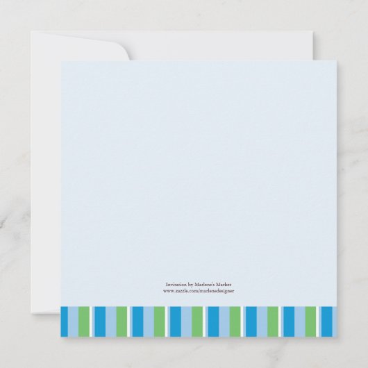 Baby Boy Shower-uitnodiging Kaart (Achterkant)