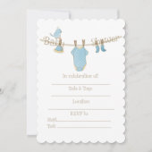 Baby Boy Shower-uitnodiging Kaart (Voorkant)