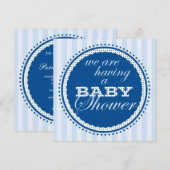 Baby Boy Shower-uitnodiging Kaart (Voorkant / Achterkant)