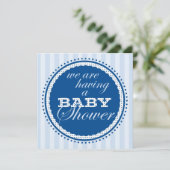 Baby Boy Shower-uitnodiging Kaart (Staand voorkant)