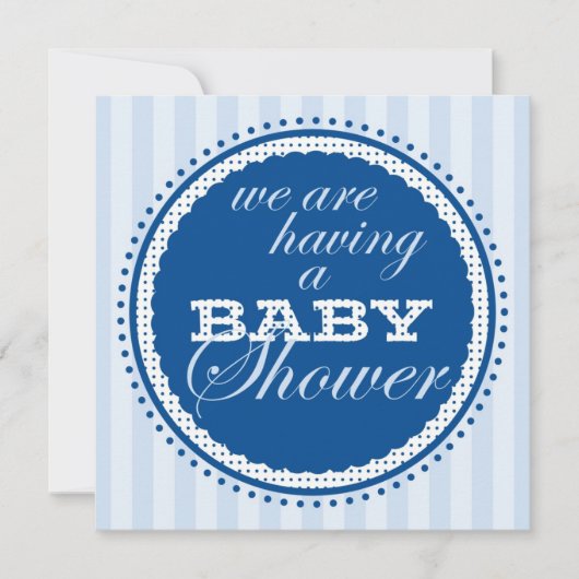 Baby Boy Shower-uitnodiging Kaart (Voorkant)