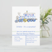 Baby Boy Shower-uitnodiging Kaart (Staand voorkant)