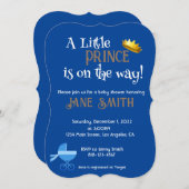 Baby Boy Shower-uitnodiging Kaart (Voorkant / Achterkant)