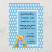 Baby Boy Shower-uitnodiging Kaart (Voorkant / Achterkant)