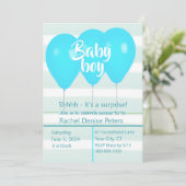 Baby Boy Shower-uitnodiging Kaart (Staand voorkant)