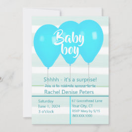 Baby Boy Shower-uitnodiging Kaart
