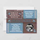 Baby Boy Shower-uitnodiging Kaart (Voorkant)