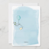 Baby Boy Shower-uitnodiging Kaart (Achterkant)