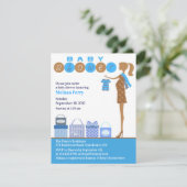 Baby Boy Shower-uitnodiging Kaart (Staand voorkant)