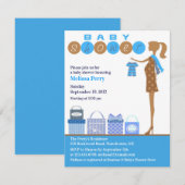 Baby Boy Shower-uitnodiging Kaart (Voorkant / Achterkant)