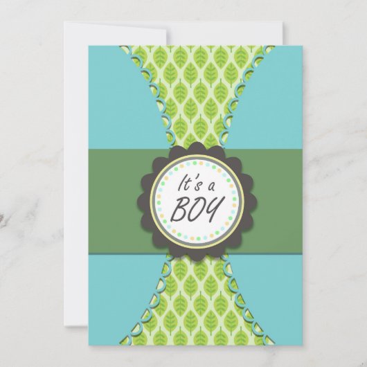 Baby Boy Shower-uitnodigingen Kaart (Voorkant)