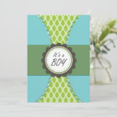 Baby Boy Shower-uitnodigingen Kaart (Staand voorkant)