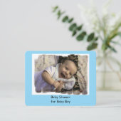 Baby Boy Shower-uitnodigingen Kaart (Staand voorkant)
