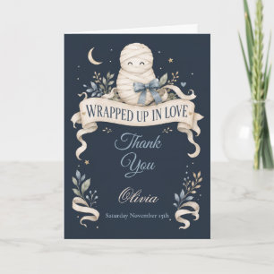 Baby Boy Shower 'Verpakt in Liefde' Bedankkaart