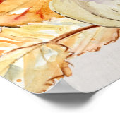 Baby Boy Shower Welkom Herfst Pumpkin Sunflower Ar Poster (Hoek)