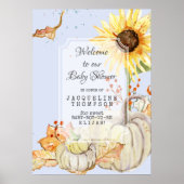 Baby Boy Shower Welkom, onze luibloem Poster (Voorkant)