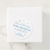 Baby Boy Silver sterft Pop het wanneer zij Pop Bedankjes Labels (In situ)