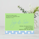 Baby Boy Sip en zie Uitnodigingen (Staand voorkant)