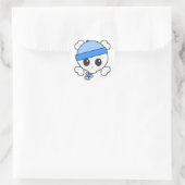 Baby Boy Skully Ronde Sticker (Tas)