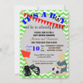 Baby Boy Soccer Baby shower Uitnodiging (Voorkant)