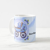 Baby Boy Sock Monkey Buggy aangepaste mok (Voorkant links)