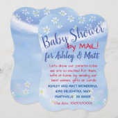 Baby Boy Soft Daisies Waterverf Baby shower Kaart (Voorkant / Achterkant)