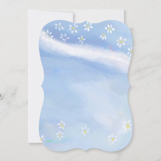 Baby Boy Soft Daisies Waterverf Baby shower Kaart (Achterkant)