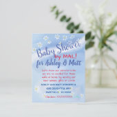 Baby Boy Soft Daisies Waterverf Baby shower Kaart (Staand voorkant)