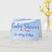 Baby Boy Soft Daisies Waterverf Gift Kaart (Gele Bloem)