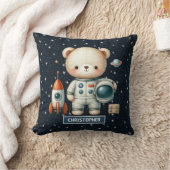 Baby Boy Space Pillow met aangepaste naam Teddy Be Kussen (Deken)