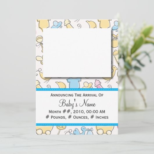 Baby Boy speelgoed Aankondiging (Staand voorkant)