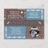 Baby Boy Sportdouche Briefkaart (Voorkant)