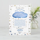 Baby Boy Sprinkle Kaart Shower (Staand voorkant)