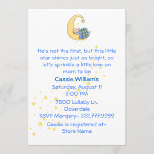 Baby Boy Sprinkle Shower - Uitnodiging
