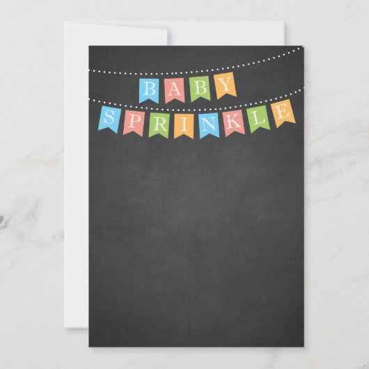 Baby Boy Sprinkle Uitnodiging (Achterkant)