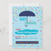 Baby Boy Sprinkle Umbrella Kaart (Voorkant)