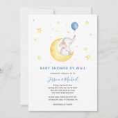 Baby Boy Star Olifant Baby shower per post Kaart (Voorkant)