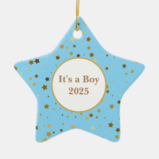 Baby Boy Star Ornament (Voorkant)
