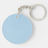 Baby Boy Stork Blue Shower Save the Date Sleutelhanger (Achterkant)