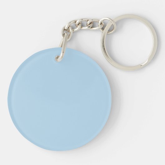 Baby Boy Stork Blue Shower Save the Date Sleutelhanger (Achterkant)