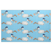 Baby Boy Stork Design Patroon Stof (Fat Quarter)
