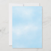 Baby Boy Stork Shower Invitations Kaart (Achterkant)