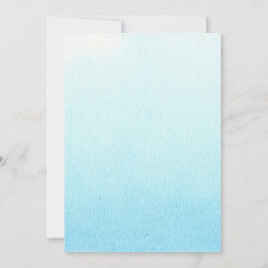 Baby Boy Stork Shower Invitations Kaart (Achterkant)