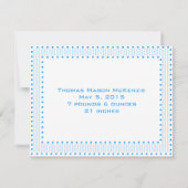 Baby Boy Stripes & Stippen Baby Aankondiging Afbee (Achterkant)